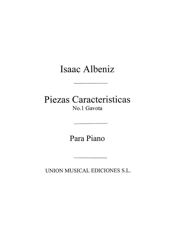 Gavota No.1 From Piezas Caracteristicas Op.92